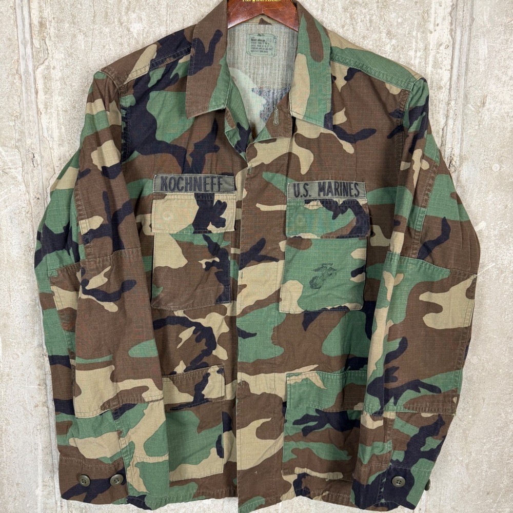 US Marines Woodland Camo BDU Combat Coat Jacket Small‎ Regular 8415-01-390-8545